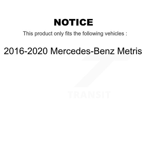 Coat Brake Rotors Semi-Metallic Pad Front Kit For 2016-2020 Mercedes-Benz Metris - Picture 2 of 11