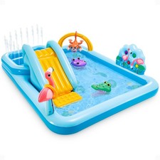 Intex 96" x 78" x 28" Inflatable Jungle Adventure Play Spray Kiddie Pool Used 