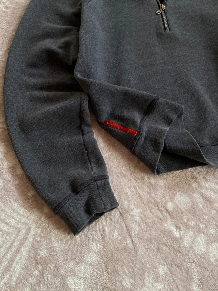 Sudadera Prada Sport Red Tab SS00 1/4 Cremallera Talla M Foto 3 de 4