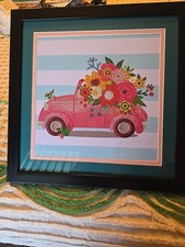 New 16x16 Framed 3D Diamond Art Love Bug Picture