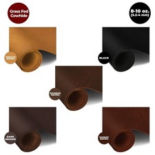 ELW 8-10 oz. 3-4mm Thick Pre-Cut Piece Full Grain Leather Grass Fed CowHides