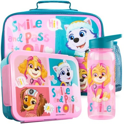 Trend Paw Patrol Girls Lunch Bag, Bento & Water Bottle 3 Pc Set