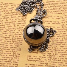 NEW Small Pocket Watch Cute Flip Cover Necklace Unisex Quartz Pendant