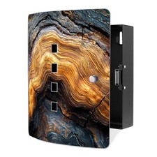 banjado Design Schl&uuml;sselkasten mit 10 Haken Schl&uuml;sselschrank Holzmaserung Kunst