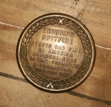 Triumph Spitfire Scca 1969 1970 Brass Dash Badge. Good Condition