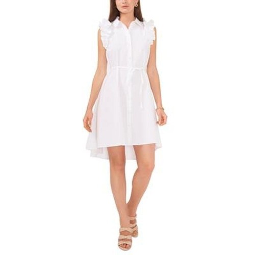 CeCe Women's Button-Front Ruffled-Shoulder Tie-Waist Dress - Size XL - Picture 2 of 4