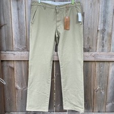 AG Adriano Goldschmied Pants Trousers Standard Issue Khaki Straight Size 34 NWT