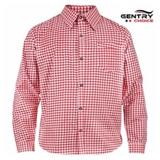 Men's Bavarian Shirt Red Oktoberfest Outfit Traditional German Shirt Checked