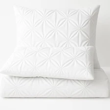 Pinch Pleated Pillow Shams with Zipper – 600 Thread Count 100% Egyptian Cotto...