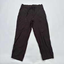 Lululemon Dance Studio Crop Pants Women 8 Brown Athleisure Gorpcore 25"