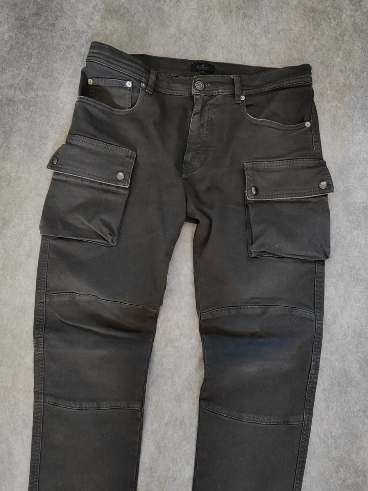 Pantalones de mezclilla elásticos Belstaff Felmore ajustados para hombre moto cargo talla W32 L30 Foto 2 de 4