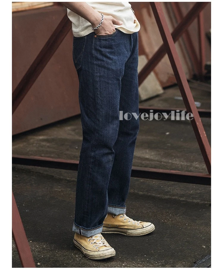 BRONSON 13oz Vintage Men's Jeans Slim Fit Straight Leg Selvedge