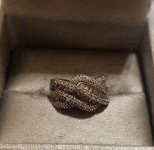 Diamond & Silver Ring, Size 7