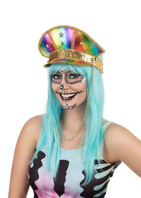 Festival Military Hat Rainbow Rave Pride Army Festival Military Hat Rainbow Rave Pride Army