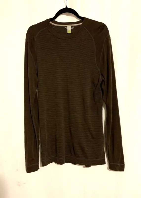 smartwool crewneck pinstripe merino wool lightweight sweatshirt
