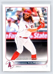 BRANDON MARSH 2022 Topps Update Series Rookie Card #US35 Anaheim Angels