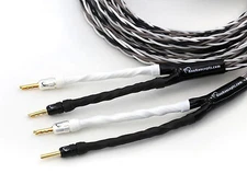 KnuKonceptz Krux Interlaced Braided 8 Gauge Speaker Cable 8' Pair w Banana Plugs
