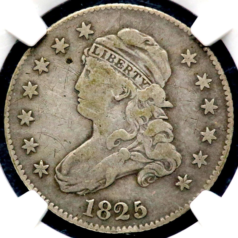 1825/4 25C Capped Bust Quarter Dollar - NGC VF Details CC422 - Image 3 of 4