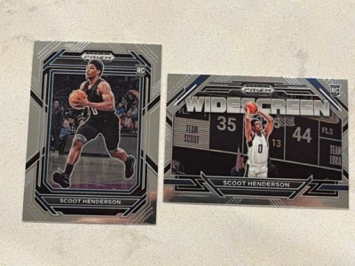 2) SCOOT HENDERSON 2023-24 Panini Prizm Draft Picks cards Base +