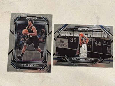 2) SCOOT HENDERSON 2023-24 Panini Prizm Draft Picks cards Base +