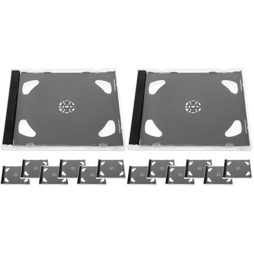 2 Stück Kunststoff CD Disc Box Tragbar Hartschale DVD Aufbewahrung Organizer