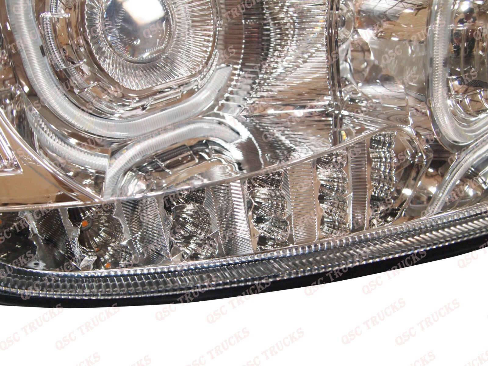 QSC Full LED Performance Headlight Assembly Fog Lights Set for Kenworth T660