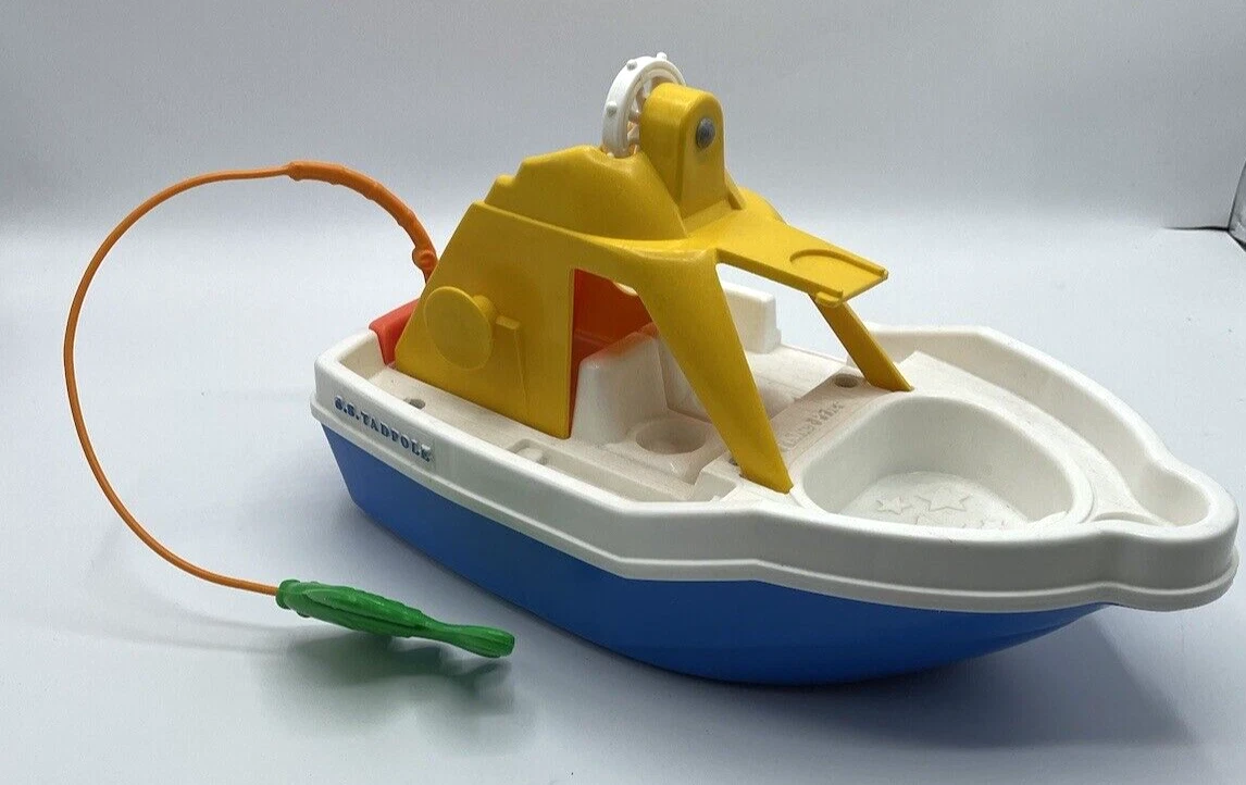 Fisher Price Boat S.S. Tadpole Little People Bath Toy #2524