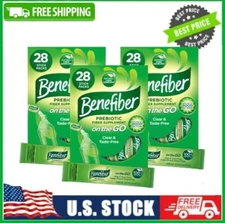 3 Pack Benefiber On The Go Prebiotic Fiber Powder, Unflavored, 3.92 Oz, 28 Ct