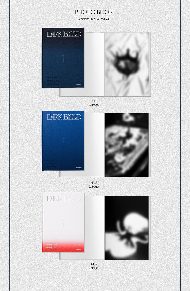 ENHYPEN DARK BLOOD アルバム　新品　未開封　トレカ ENHYPEN Album [DARK BLOOD] Random Ver. CD+92p Book+3p Card+B