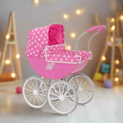 Kinder Puppen Rosa Mein erster traditioneller Kinderwagen Buggy Kinderbuggy für Kind