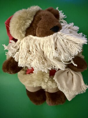 Vintage  SANTA BEAR  APPLAUSE Bonita  Old Nick  Christmas Plush 51248 Adorable