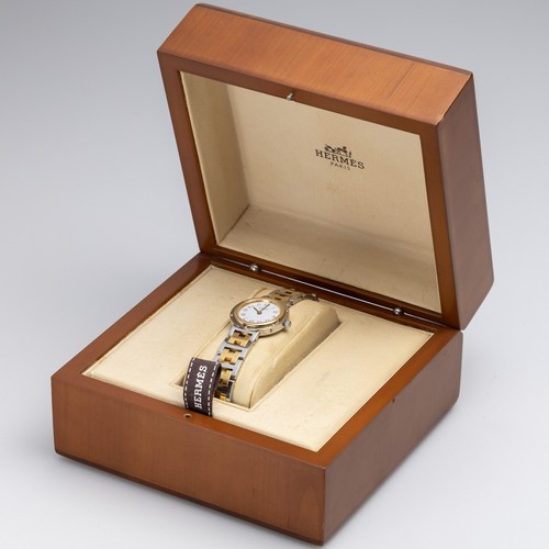 Hermès Clipper Ladies Quartz Vintage Silver Gold Women Mini Watch 24 mm - Picture 14 of 14
