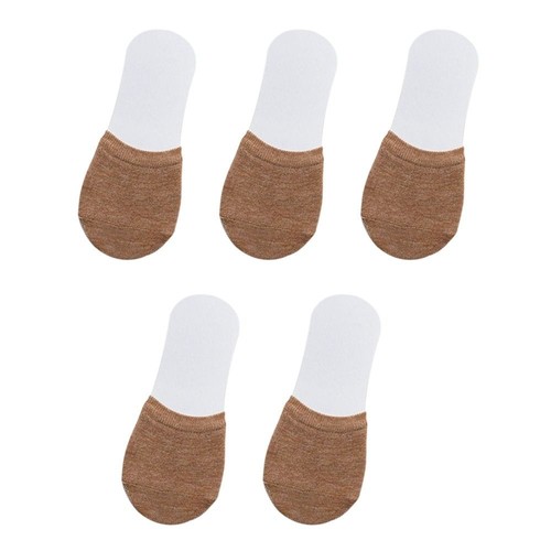 5 Pairs Candy Colors Half Foot Toe Cover Non-slip Half Socks Female - Picture 20 of 22