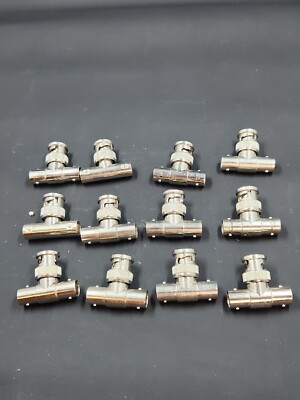 Lot of 12pcs Shure, Sennheiser, BNC Antenna Splitter Male To Dual Female Adapter