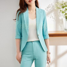 Slim Small Blazer Jacket Women Spring Summer Elegant Casual Business Office Suit