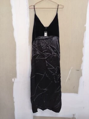 robe de soirée d'été maje bleu nuit noir taille 3 - Photo 1/4