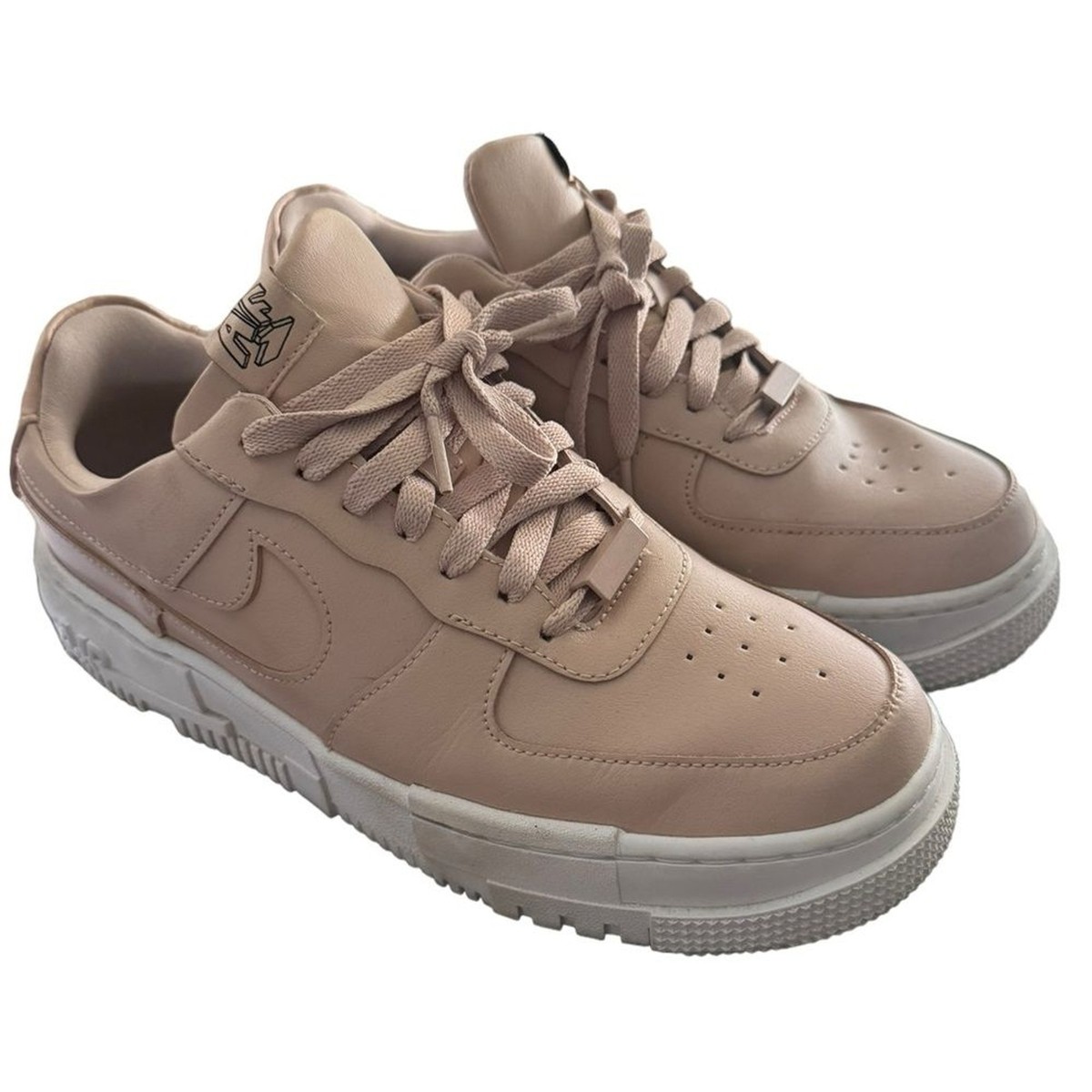 ミルクページ Nike Air Force 1 One Pixel Low Particle Beige White Shoes