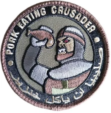 MSM PORK EATING CRUSADER MILSPEC MONKEY TACTICAL MILITARY FOREST HOOK PATCH