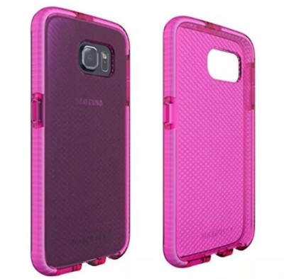 Tech21 Evo Check Case / Cover For Samsung Galaxy S6 in Transparent/ Pink Colors