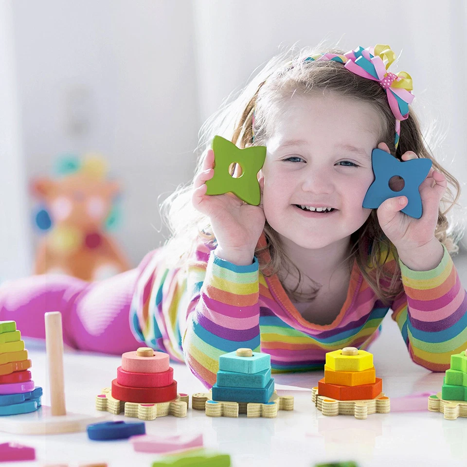 Brain-teaser Wood Turtle Stacking Toy - Children Shape Sorter - Baby Puzzle Game - Image 2 of 4