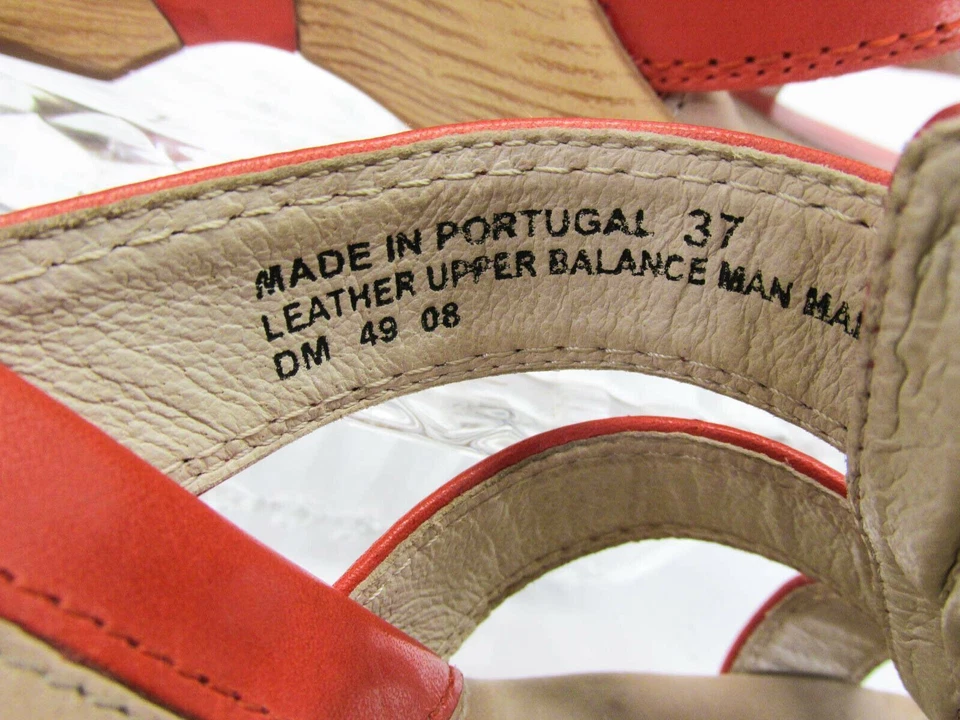 Zapato Dromedaris Mujer Talla 6.5M EUR 37 Naranja Cuña Slide Sandalia Usado qp Foto 3 de 4