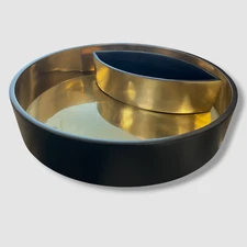 Godinger Black 59046 Nero Doro Chip & Dip Serving Bowl