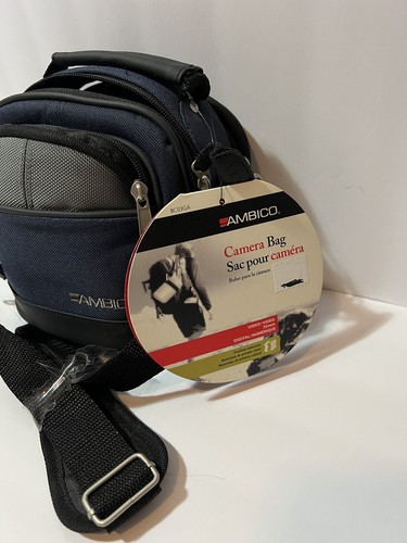 AMBICO Camera/Accessor Bag BC03GA NWT Blue Gray Strap And Belt Loop - Picture 2 of 10