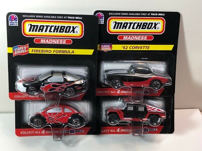MATCHBOX MADNESS TACO BELL COMPLETE SET OF 4 US PROMOTION ON