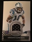 ARMANTI EDWARDS  AUTHENTIC CERTIFIED GAME USED JERSEY CARD  CAROLINA PANTHERS