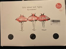 Everswe Girls Kids Tights Set of 3 Black Size 11-13 Years NEW Dance Ballet