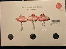 Everswe Girls Kids Tights Set of 3 Black Size 11-13 Years NEW Dance Ballet
