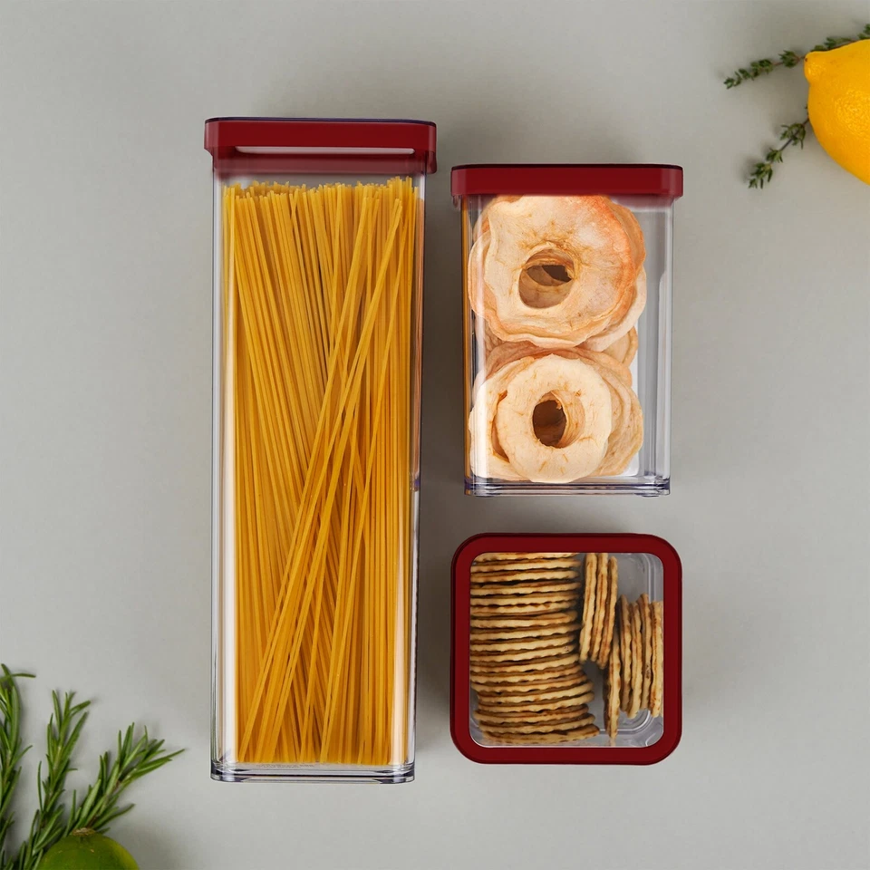 ROTHO Loft Vorratsdosen 5er Set Küchen Behälter Kunststoff mit Deckel Silikon - Bild 3 von 4