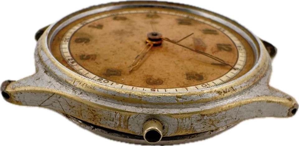 Reloj Pulsera Mecánico Angelus Vintage Gran Tamaño Estilo Militar 17 Joyas Hombres 216 Foto 2 de 4