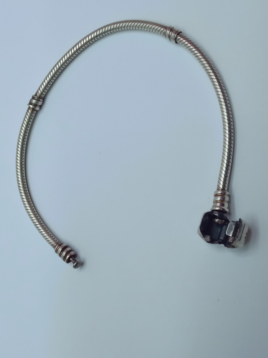 Pandora シルバー925 Estate Auth. Pandora 925 Sterling Silver Cubic Zirconia Wide